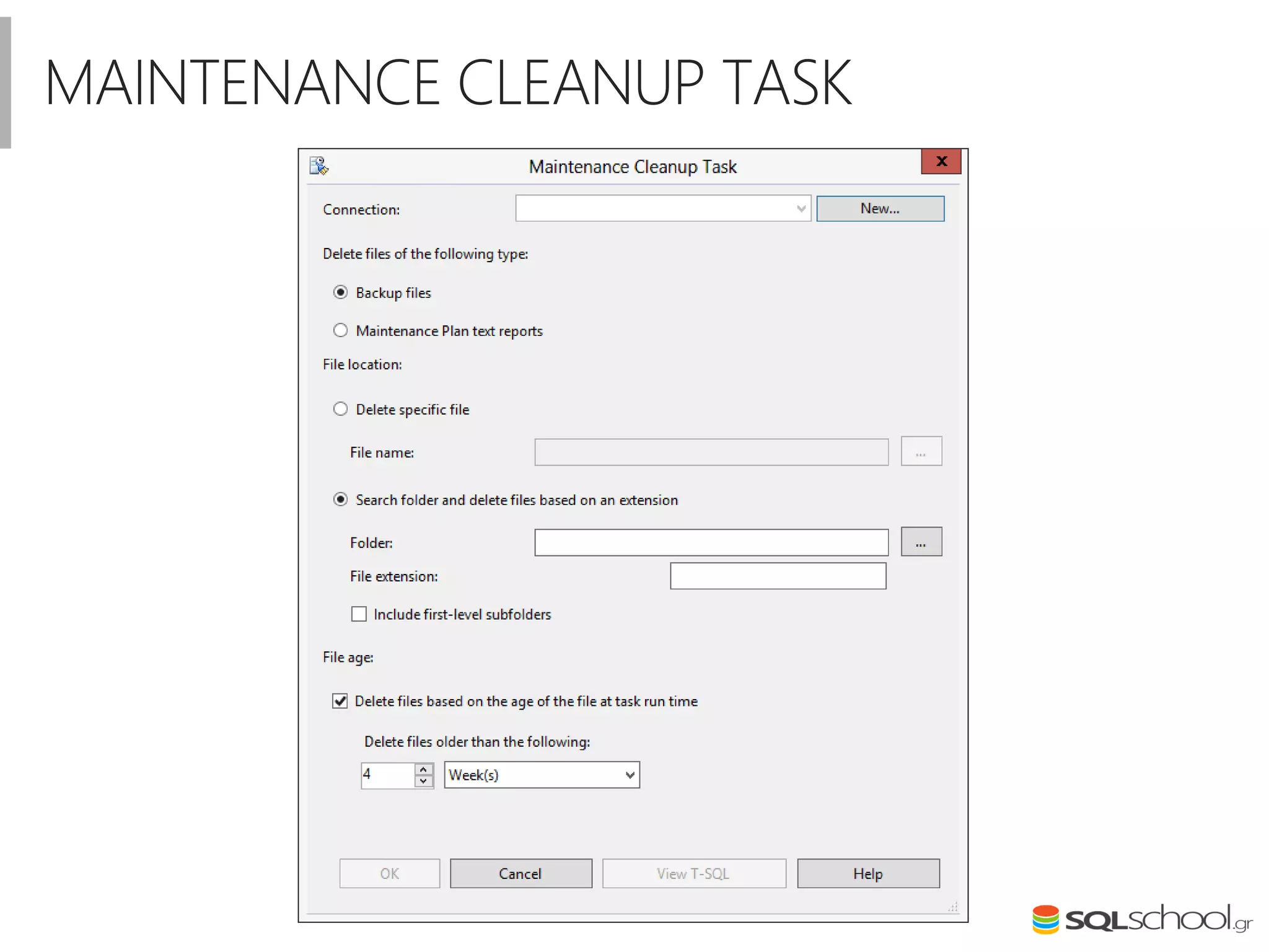 MAINTENANCE CLEANUP TASK
 
