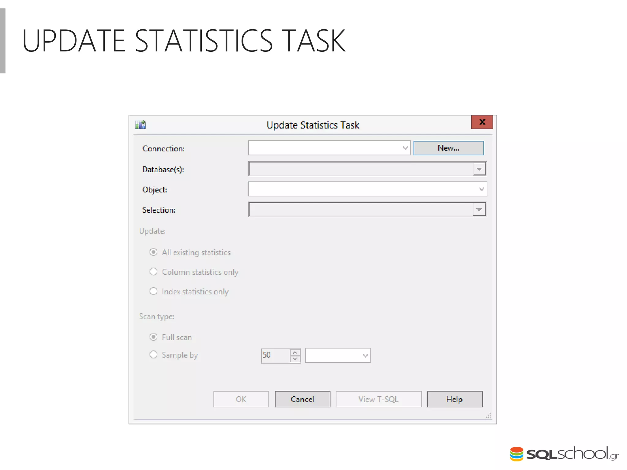 UPDATE STATISTICS TASK
 