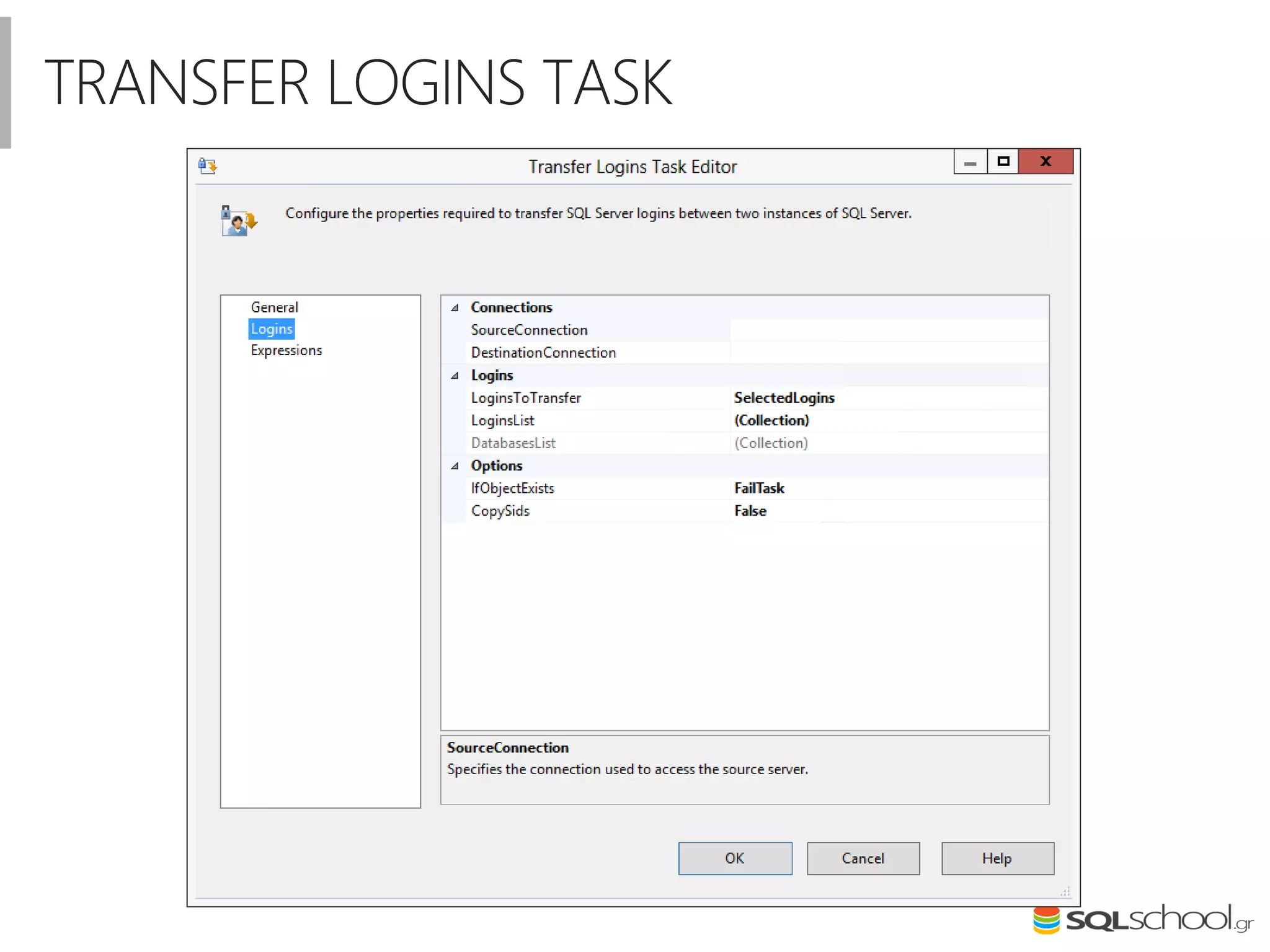 TRANSFER LOGINS TASK
 