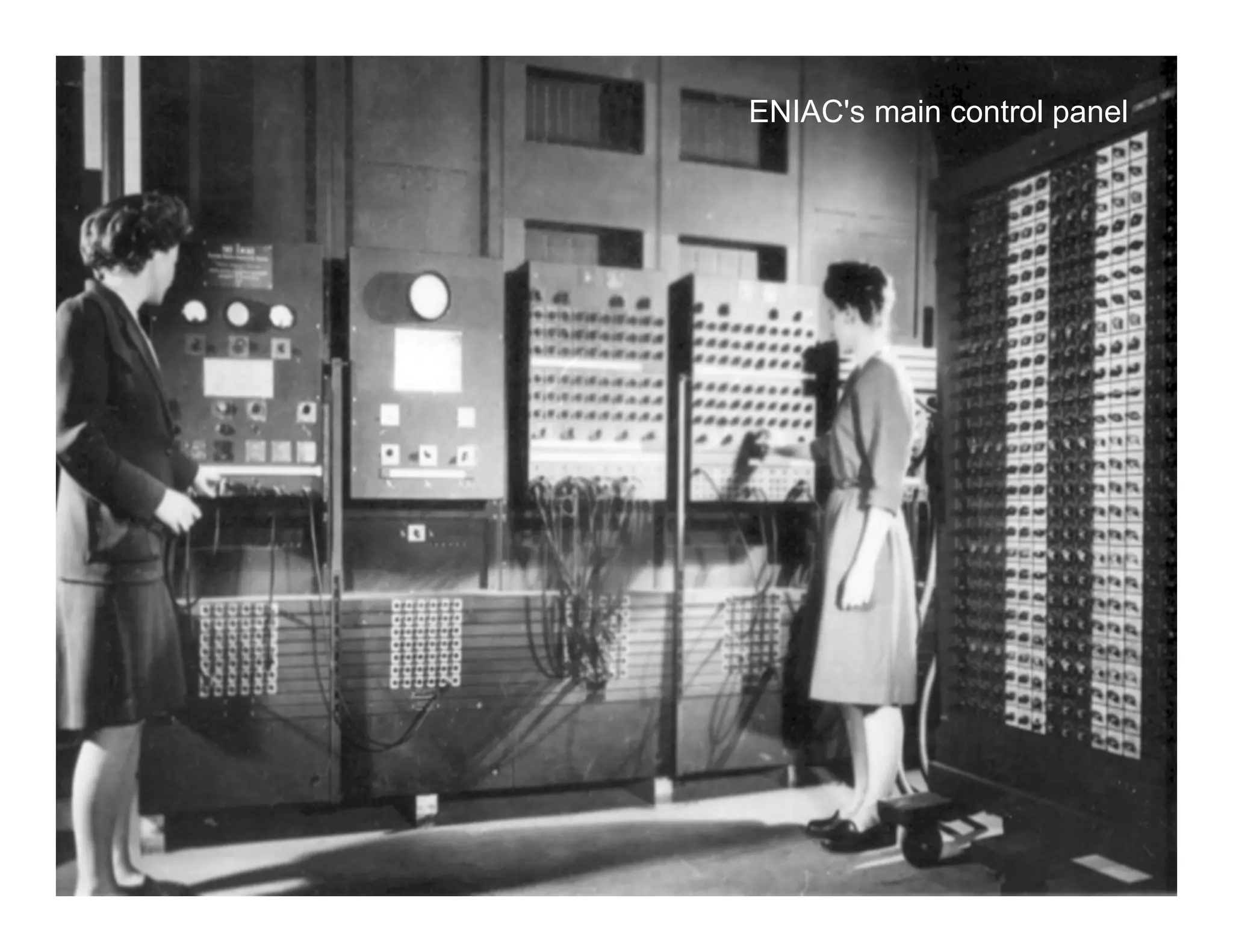 ENIAC's main control panel
 