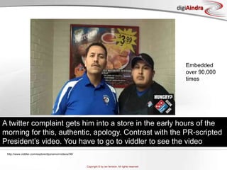  don’t lieCorporate CommunicationsManagement, EmployeesOther stakeholdersAdapted from presentation by Derek  Brown, CEO Pronto Marketing, September 17, 2009