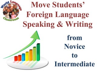 Move Students’
Foreign Language
Speaking & Writing
from
Novice
to
Intermediate
 