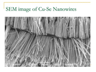 SEM image of Cu-Se Nanowires
 