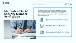 SSN Verification: Red Flags and Fraud Prevention Tactics | PPTX