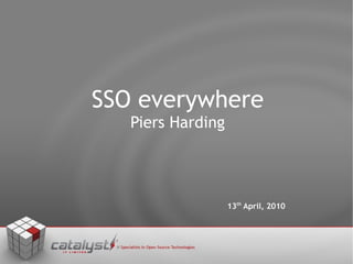 SSO everywhere Piers Harding 13 th  April, 2010 