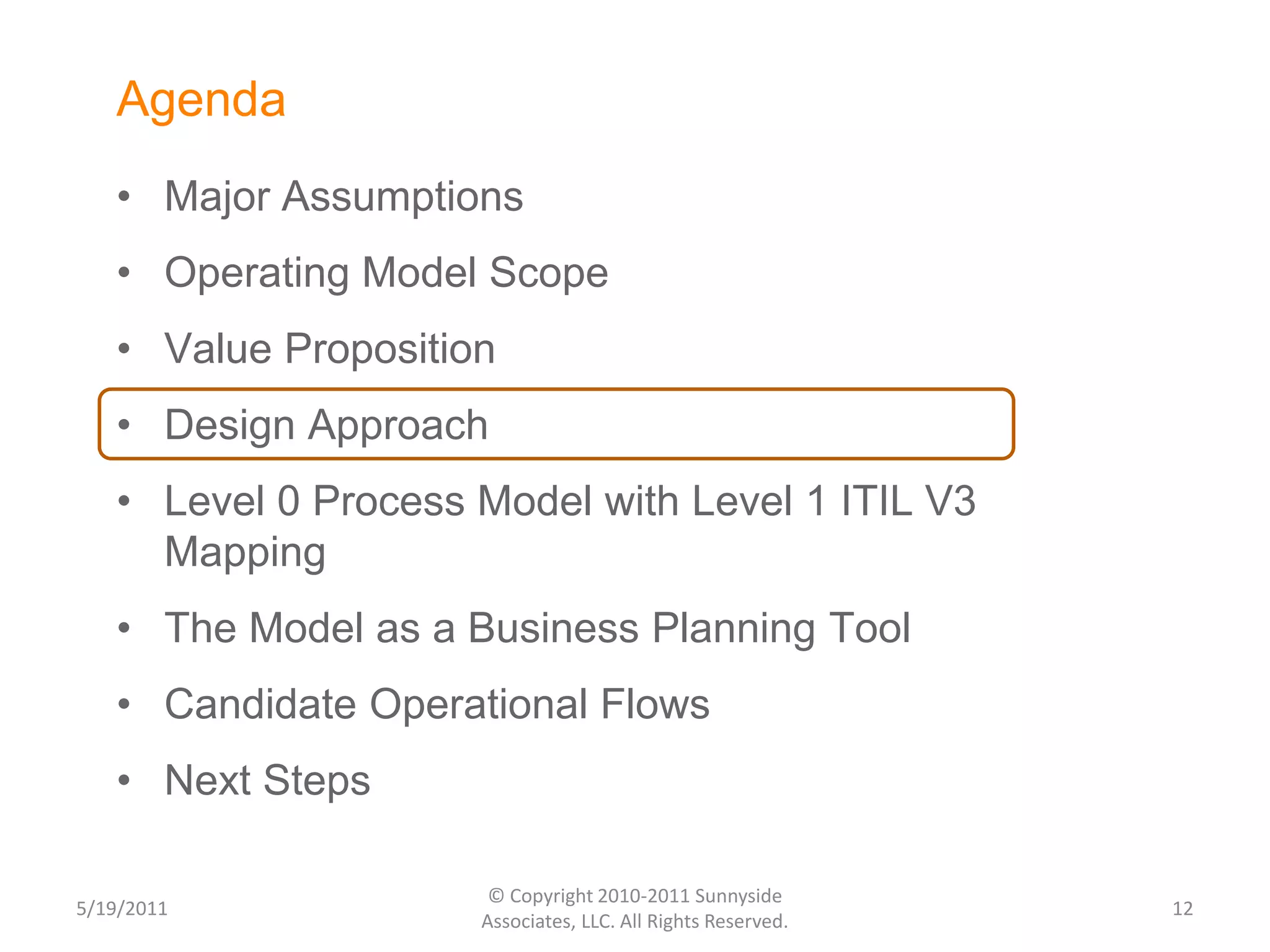 Revenue & MarginPeople & OrganizationRoles & Responsibilities  (RACI)
