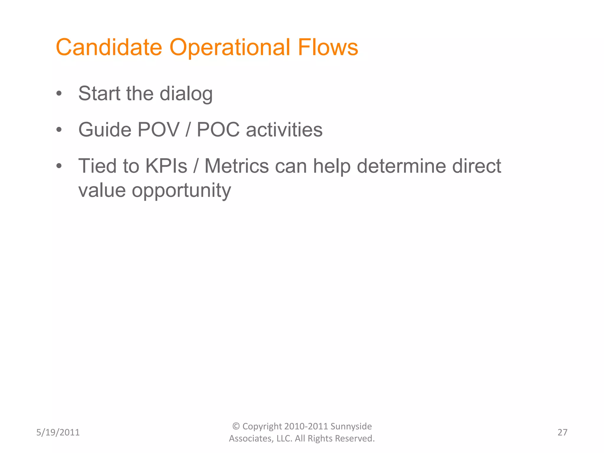 AgendaMajor AssumptionsOperating Model ScopeValue PropositionDesign ApproachLevel 0 Process Model with Level 1 ITIL V3 MappingThe Model as a Business Planning ToolCandidate Operational FlowsNext Steps
