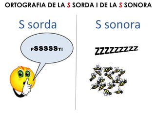 ORTOGRAFIA DE LA S SORDA I DE LA S SONORA

S sorda
P SSSSS T!

S sonora

 