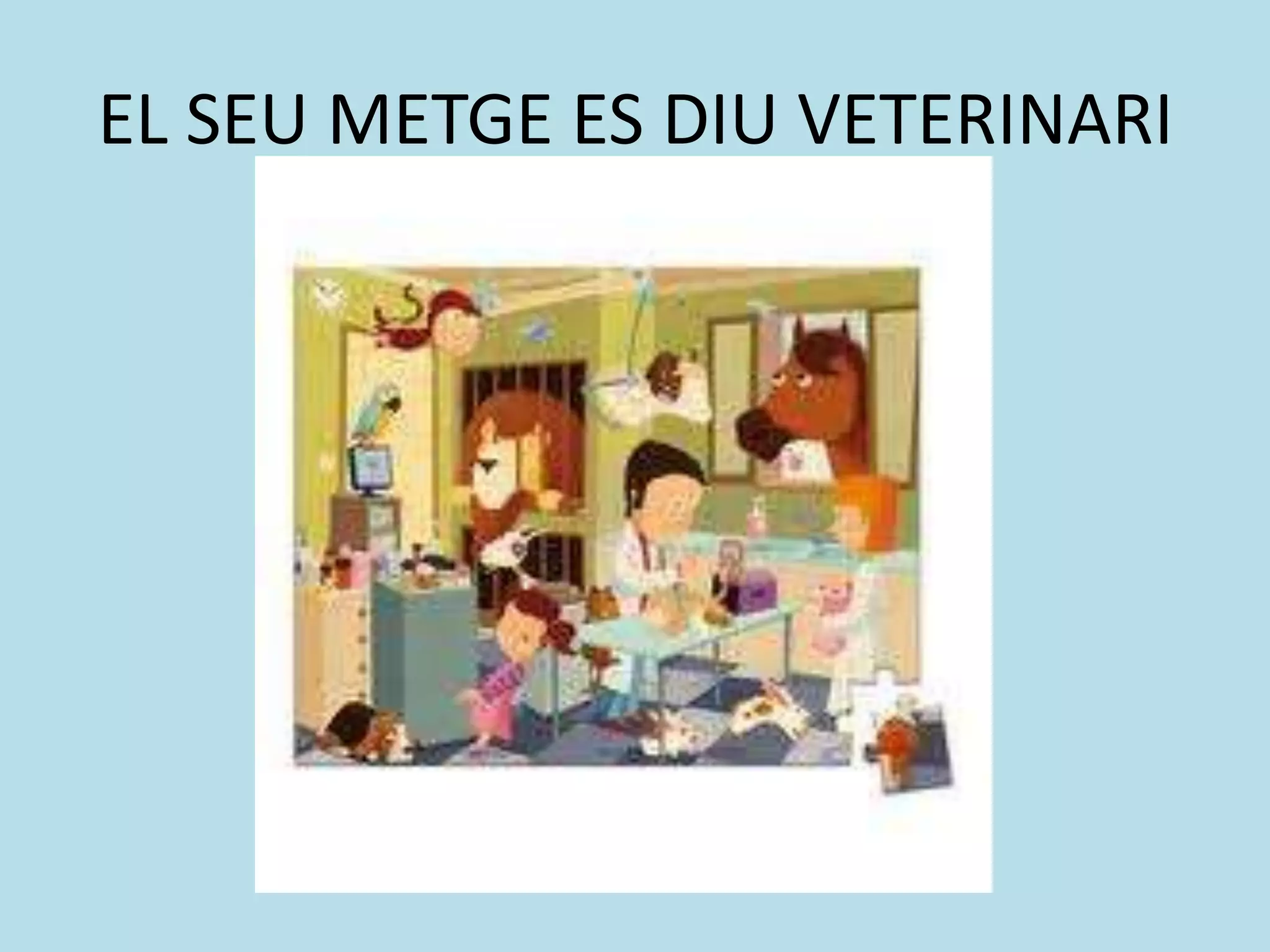 EL SEU METGE ES DIU VETERINARI
 