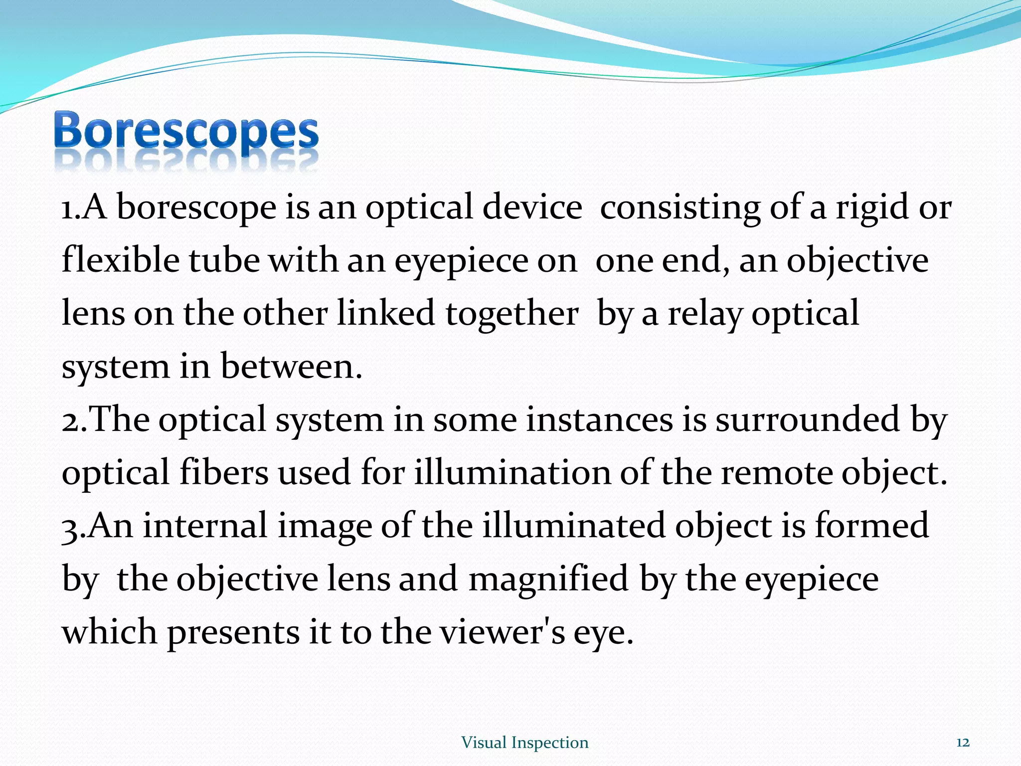 Visual Insp Visual Inspection and its types | PDF