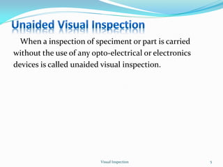 Visual Inspection and its types | PDF