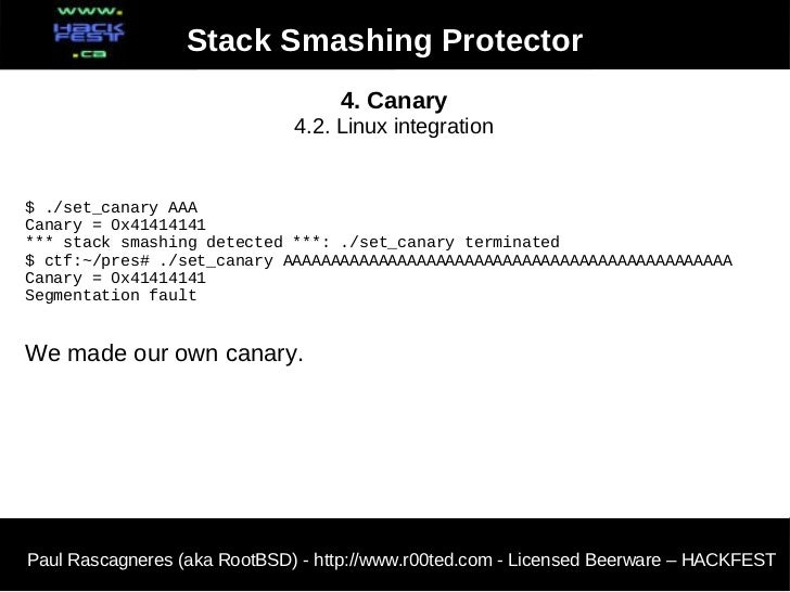 stack smashing detected linux stack smashing detected linux