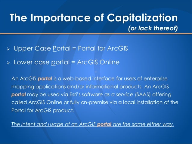 Portal Vs Arcgis Online