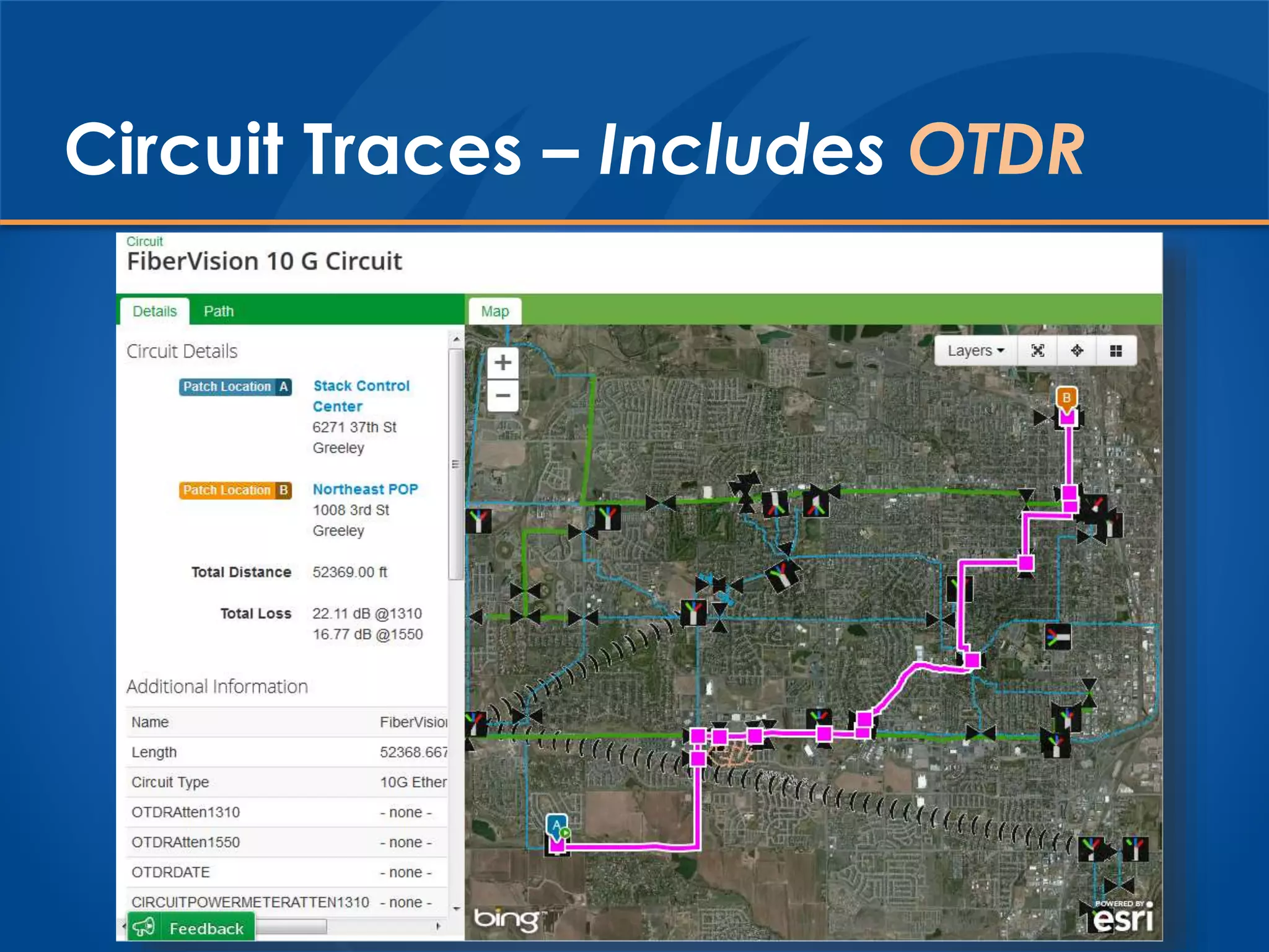Circuit Traces – Includes OTDR
 