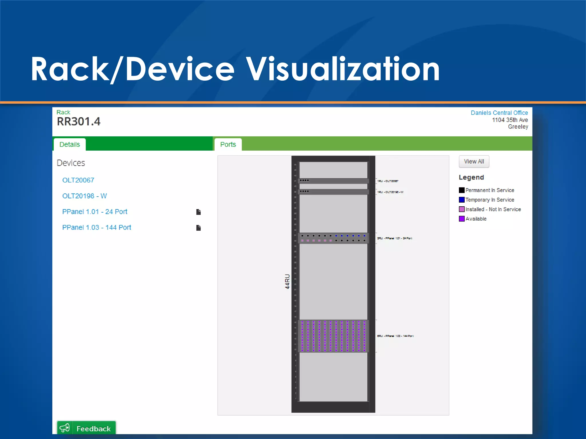 Rack/Device Visualization
 