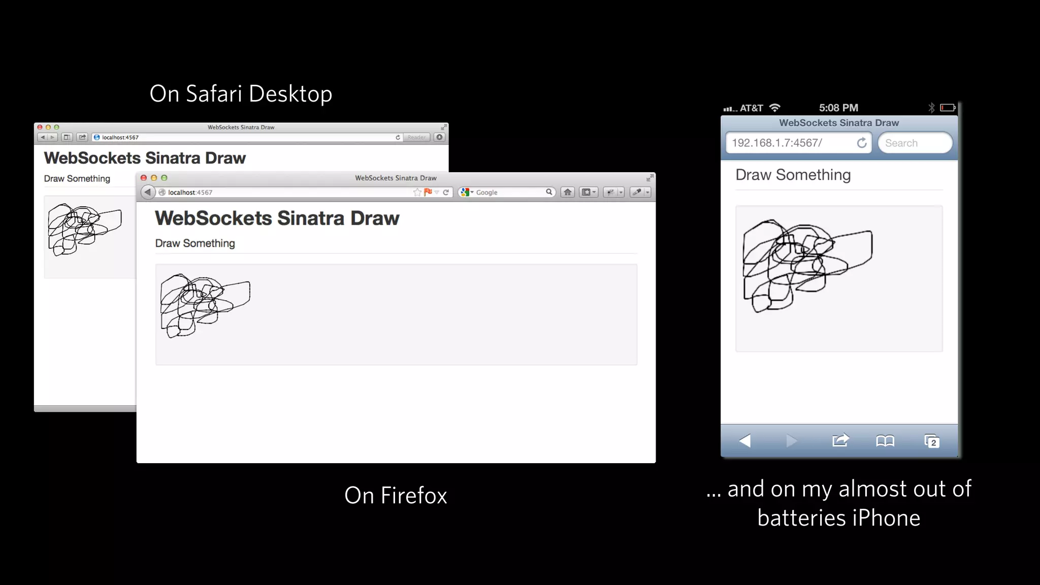 On Firefox
On Safari Desktop
... and on my almost out of
batteries iPhone
 
