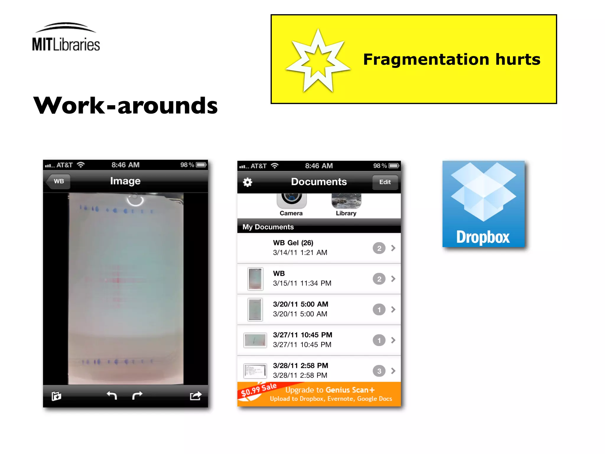 Fragmentation hurts


Work-arounds
 