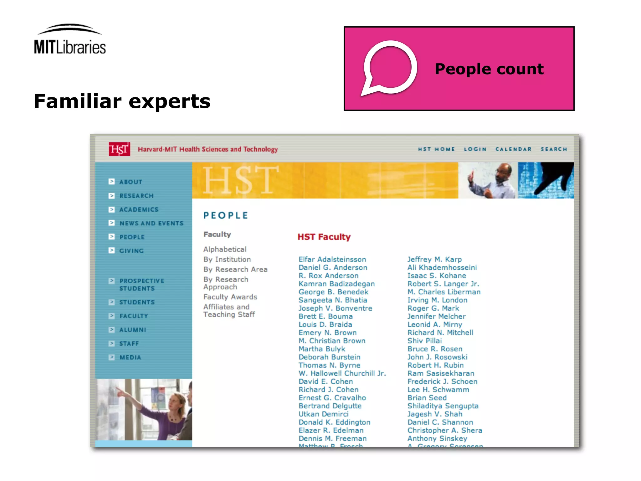 People count

Familiar experts
 