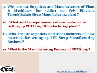 PET Strap Manufacturing Business | PPTX