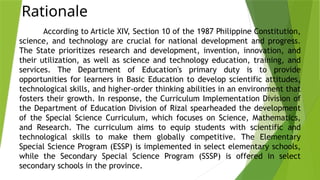 SSP GUIDELINES ( SPECIAL SCIENCE PROGRAM | PPTX