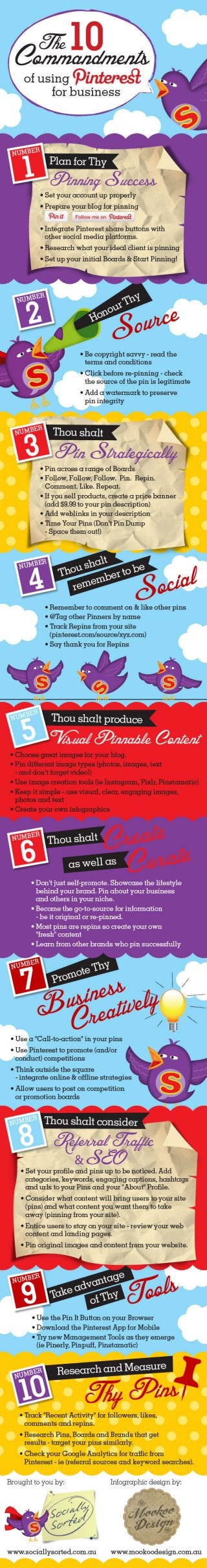 The 10 Commandments of Using Pinterest for Business - Infographic