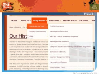 Multi
                                  Raced


                    Phase 4




http://www.onepeople.sg/about-us/our-history
 