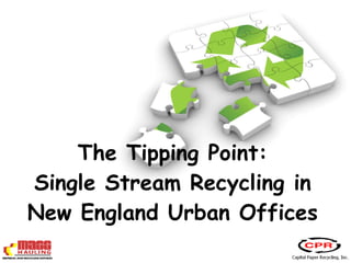 The Tipping Point: Single Stream Recycling in New England Urban Offices  