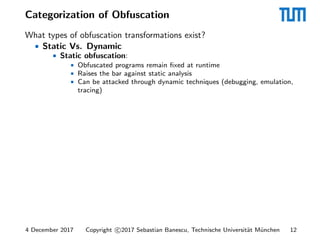 (pdf) overcoming the obfuscation of java programs by... Breaking Obfuscated Programs with Symbolic Execution | PDF