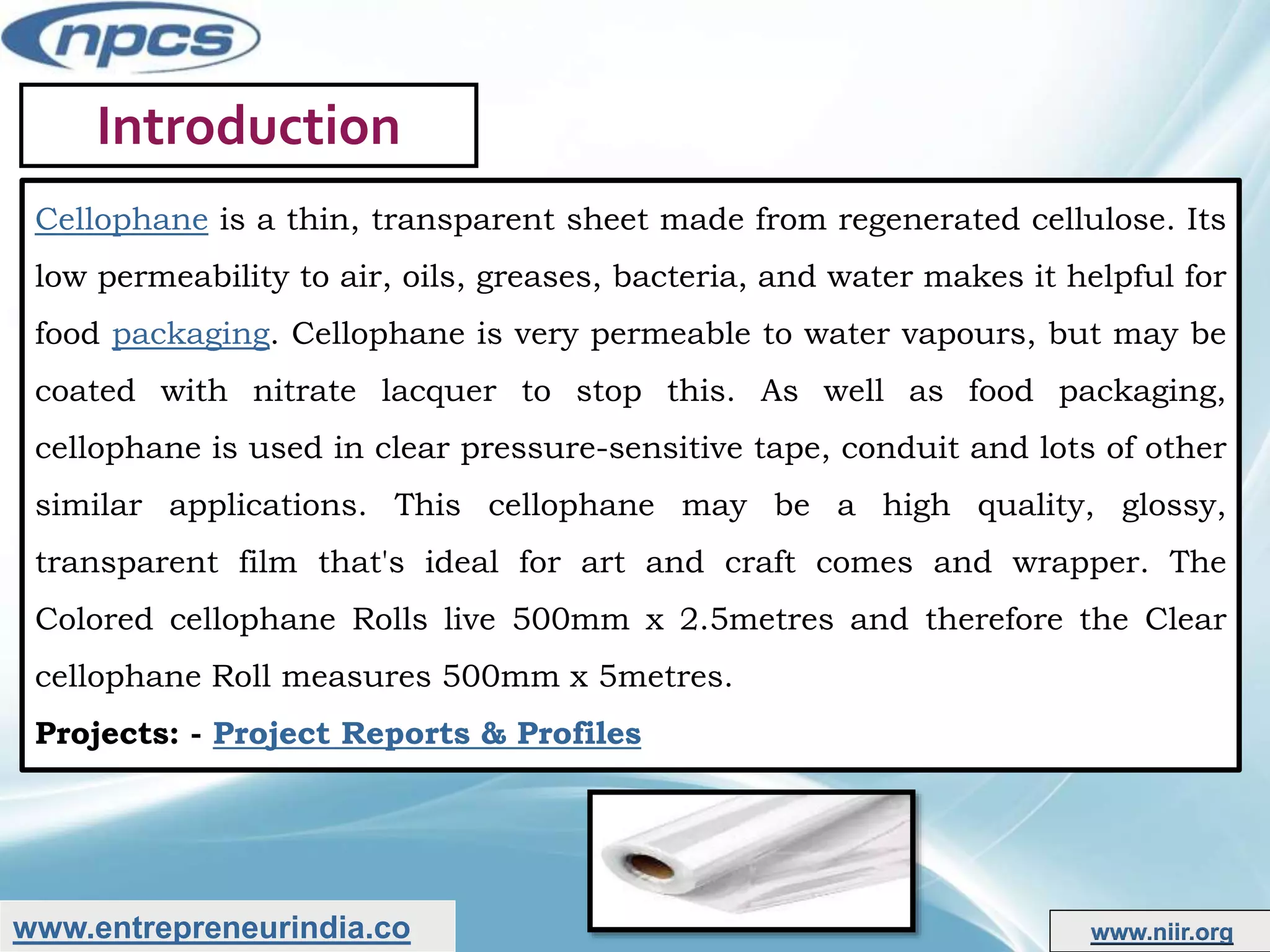 Production of Cellophane Film | PPTX