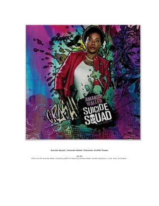 Suicide Squad | Amanda Waller Character Graffiti Poster
$9.85
Check out this Amanda Waller character graffiti art featurin...