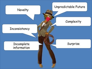Novelty
Inconsistency
Complexity
SurpriseIncomplete
information
Unpredictable Future
 