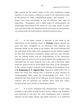 101
Judgment-PILST.92252.2020+4
right enjoyed by the private owner of the news broadcaster (media
channel). In this contex...