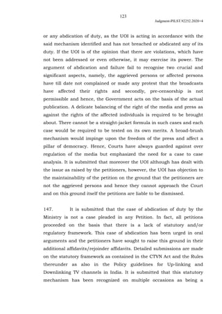 123
Judgment-PILST.92252.2020+4
or any abdication of duty, as the UOI is acting in accordance with the
said mechanism iden...