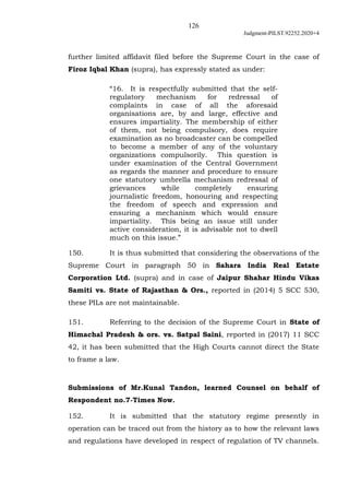 126
Judgment-PILST.92252.2020+4
further limited affidavit filed before the Supreme Court in the case of
Firoz Iqbal Khan (...