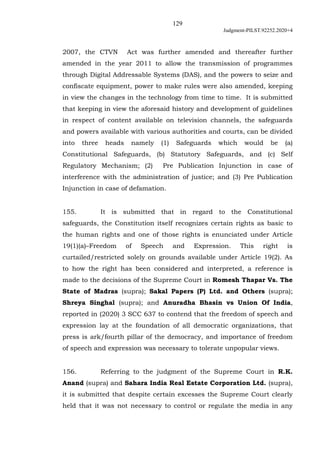 129
Judgment-PILST.92252.2020+4
2007, the CTVN Act was further amended and thereafter further
amended in the year 2011 to ...