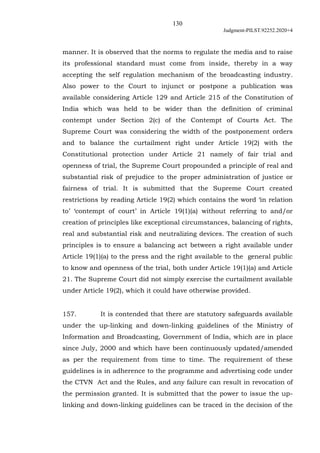 130
Judgment-PILST.92252.2020+4
manner. It is observed that the norms to regulate the media and to raise
its professional ...