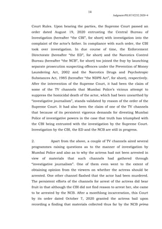 14
Judgment-PILST.92252.2020+4
Court Rules. Upon hearing the parties, the Supreme Court passed an
order dated August 19, 2...
