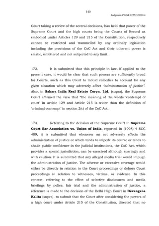 140
Judgment-PILST.92252.2020+4
Court taking a review of the several decisions, has held that power of the
Supreme Court a...
