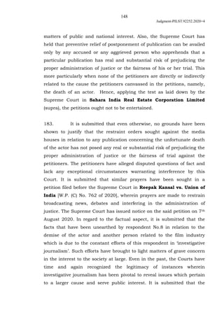 148
Judgment-PILST.92252.2020+4
matters of public and national interest. Also, the Supreme Court has
held that preventive ...