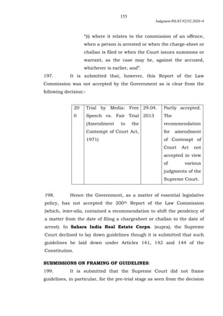 155
Judgment-PILST.92252.2020+4
“(i) where it relates to the commission of an offence,
when a person is arrested or when t...