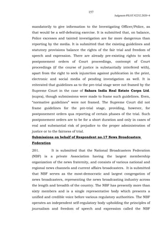 157
Judgment-PILST.92252.2020+4
mandatorily to give information to the Investigating Officer/Police, as
that would be a se...