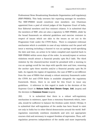 158
Judgment-PILST.92252.2020+4
Professional News Broadcasting Standards Organization (self-regulatory)
(NBF-PNBSO). This ...