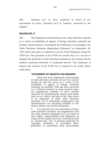 189
Judgment-PILST.92252.2020+4
258. Question no.1 is, thus, answered in terms of our
discussions as above. Question no.2 ...