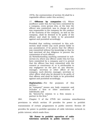 193
Judgment-PILST.92252.2020+4
1974), the contravention of section 4A shall be a
cognizable offence under this section.]
...