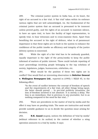 210
Judgment-PILST.92252.2020+4
289. The criminal justice system in India has, at its heart, the
right of an accused to a ...