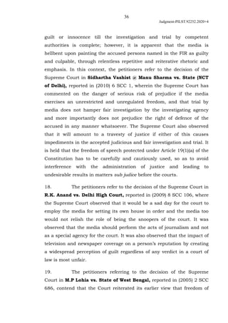 36
Judgment-PILST.92252.2020+4
guilt or innocence till the investigation and trial by competent
authorities is complete; h...