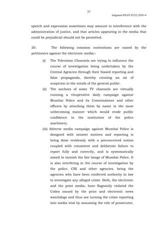 37
Judgment-PILST.92252.2020+4
speech and expression sometimes may amount to interference with the
administration of justi...