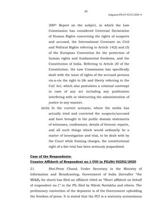 45
Judgment-PILST.92252.2020+4
200th Report on the subject, in which the Law
Commission has considered Universal Declarati...