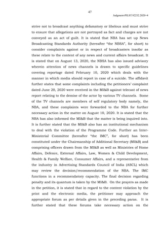 47
Judgment-PILST.92252.2020+4
strive not to broadcast anything defamatory or libelous and must strive
to ensure that alle...