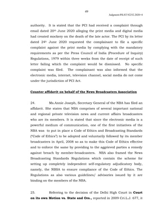 49
Judgment-PILST.92252.2020+4
authority. It is stated that the PCI had received a complaint through
email dated 20th June...